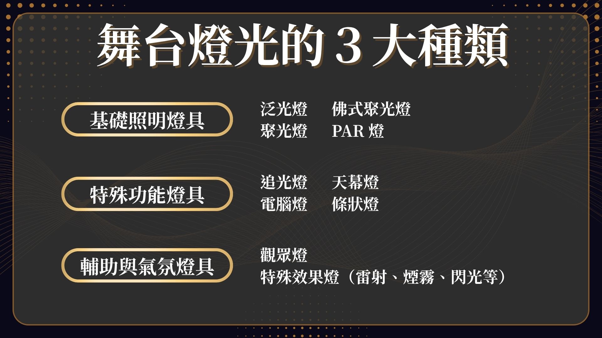 舞台燈光種類